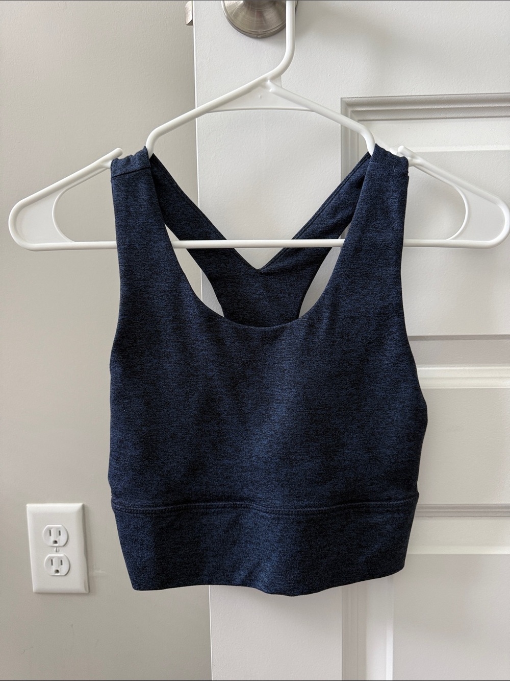 Isla Movement Navy Cross-Back Crop Sports Bra